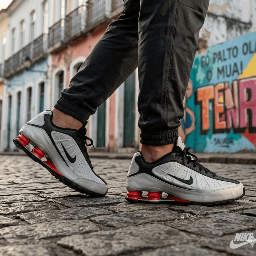 NIKE SHOX R4 PREMIUM PLATE BLACK