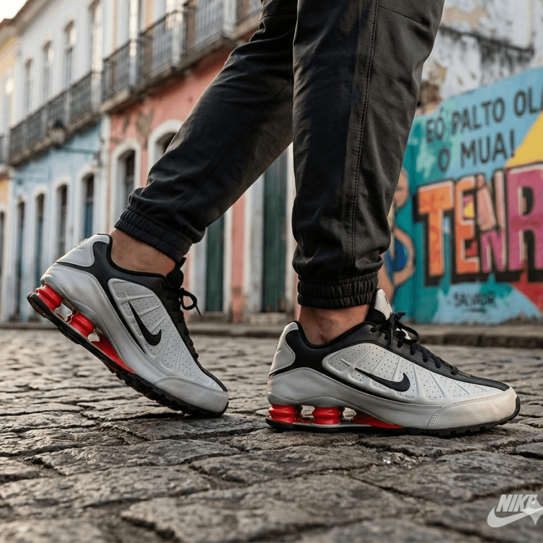 NIKE SHOX R4 PREMIUM PLATE BLACK