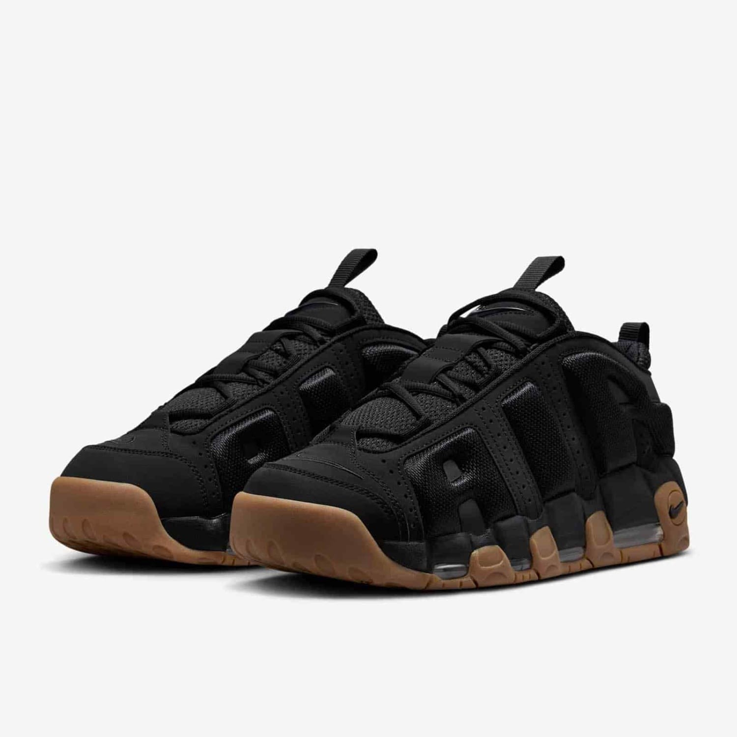 NIKE AIR MORE UPTEMPO LOW BLACK GUM