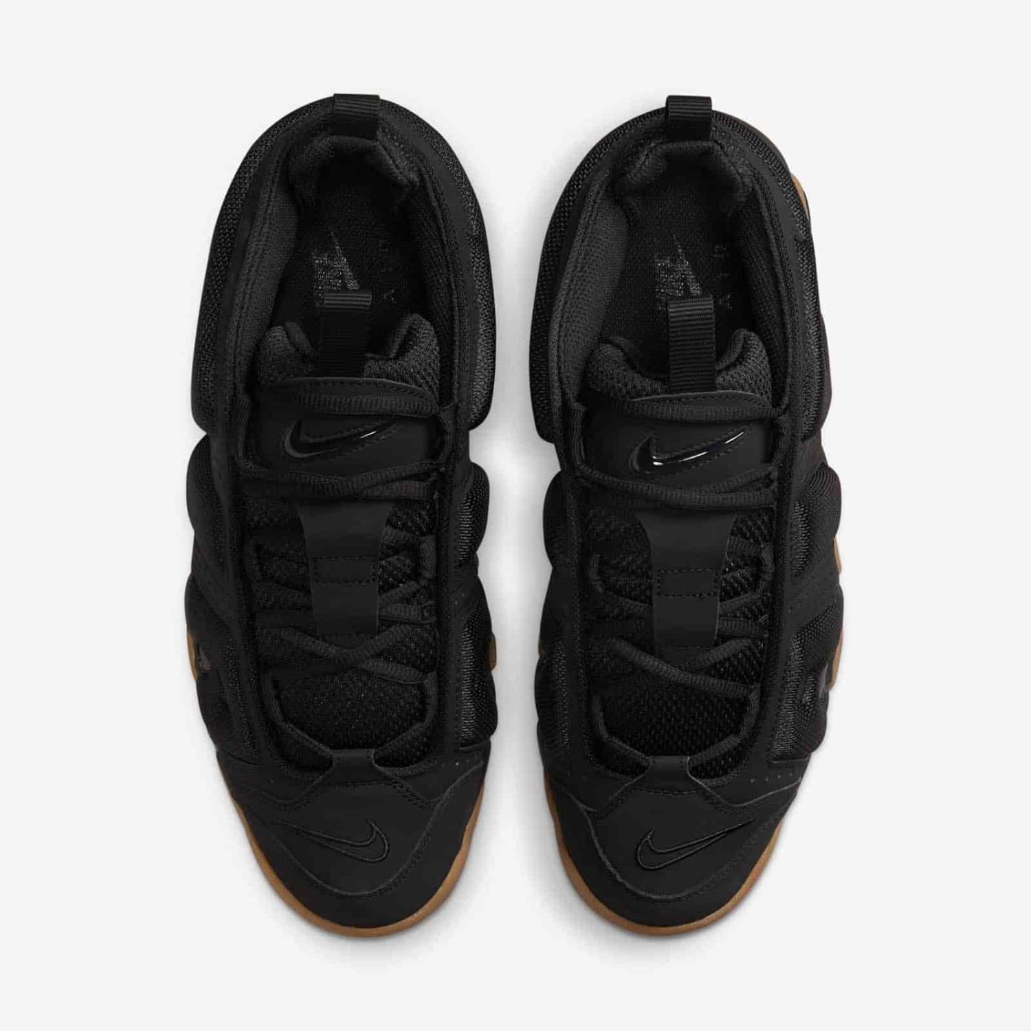 NIKE AIR MORE UPTEMPO LOW BLACK GUM