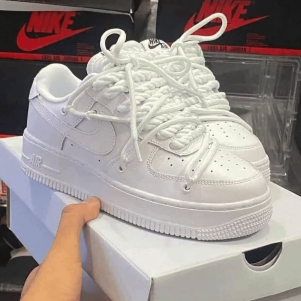 NIKE AIR FORCE 1 CUSTOM TRIPLE WHITE