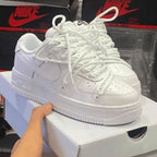 NIKE AIR FORCE 1 CUSTOM TRIPLE WHITE