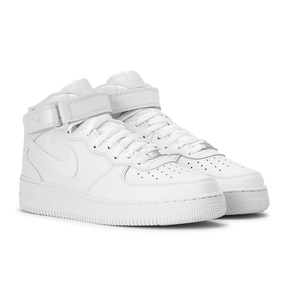 NIKE AIR FORCE 1 MID TRIPLE WHITE
