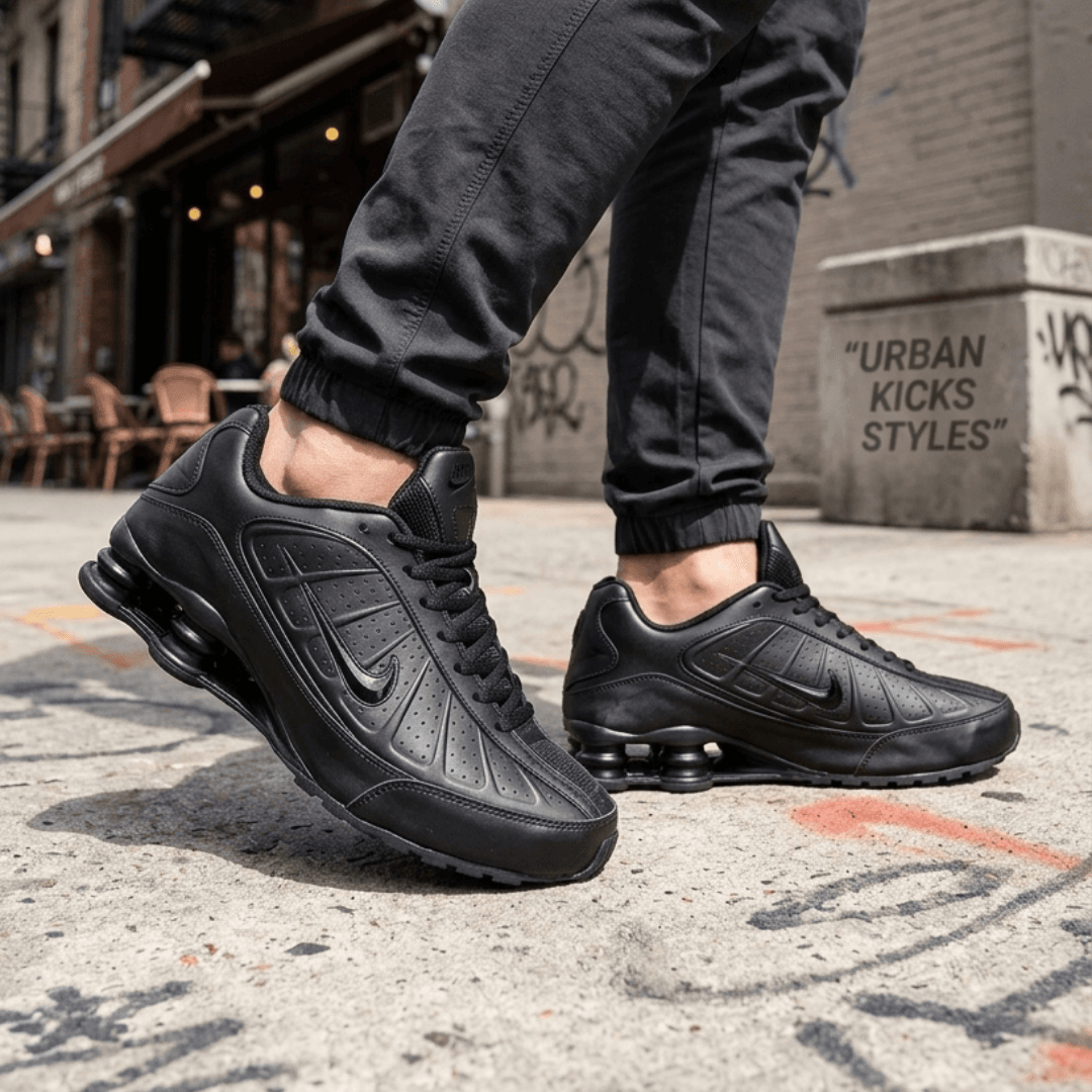 NIKE SHOX R4 PREMIUM TRIPLE BLACK