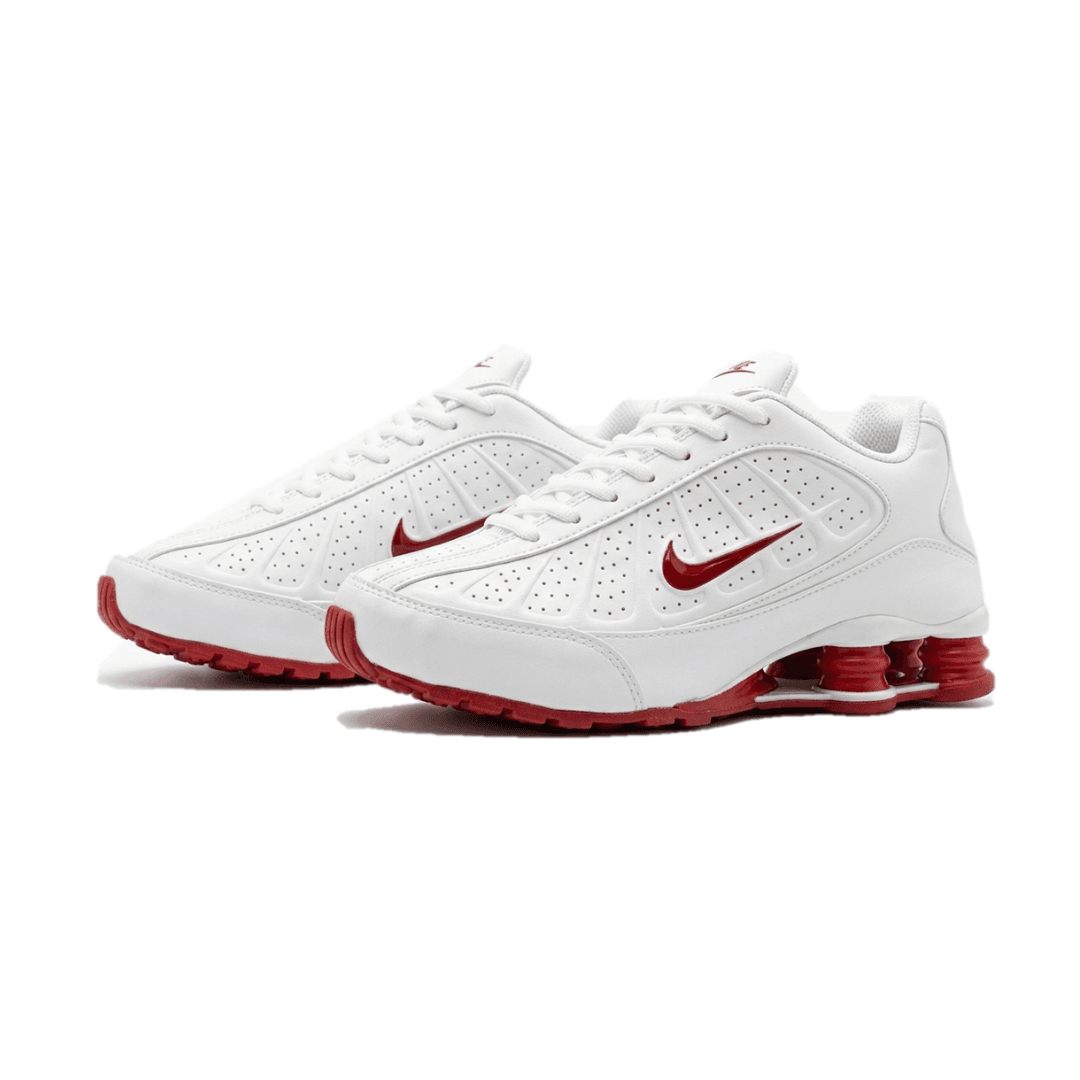 NIKE SHOX R4 PREMIUM WHITE RED