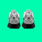 NIKE SHOX METALLIC SILVER BLACK