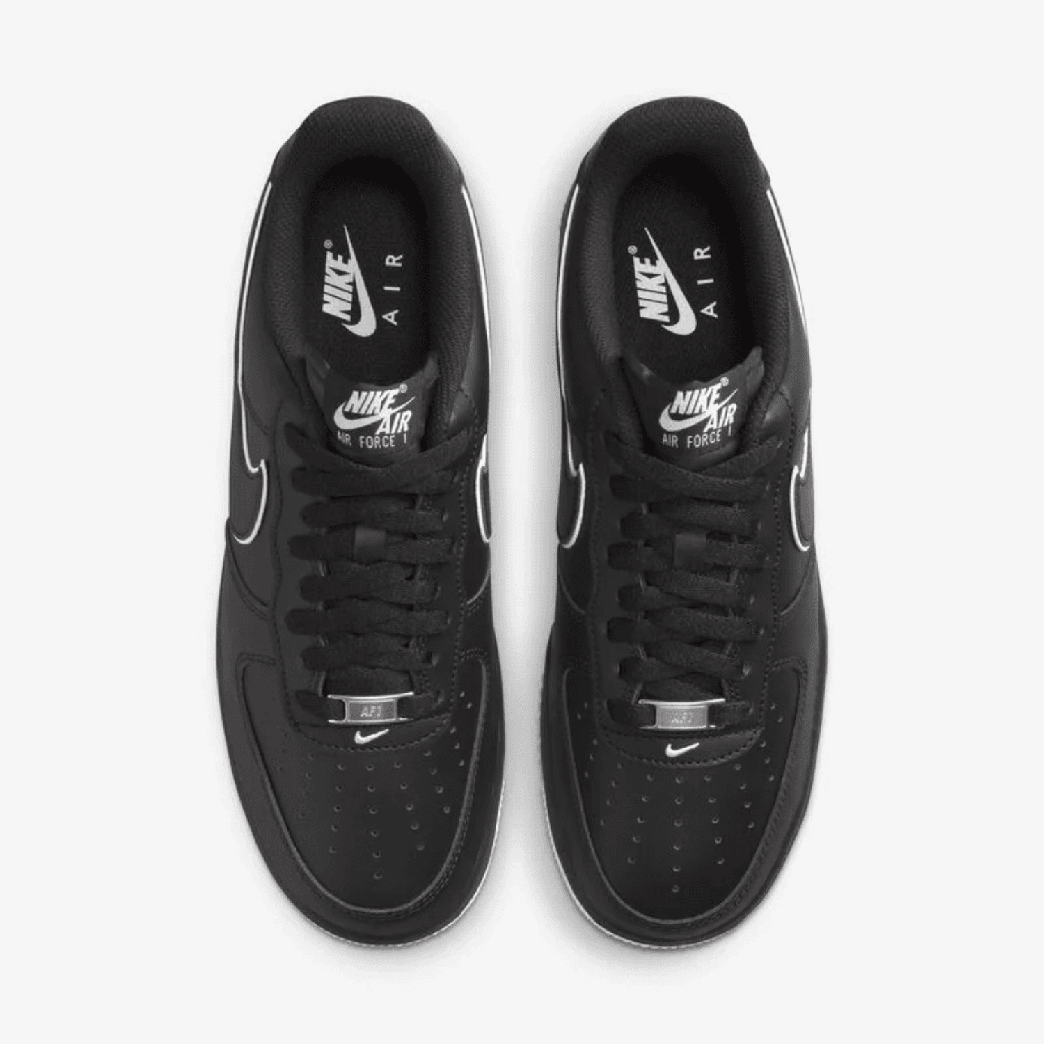 NIKE AIR FORCE 1 BLACK WHITE SOLE