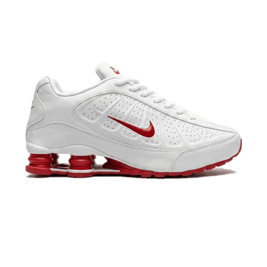 NIKE SHOX R4 PREMIUM WHITE RED